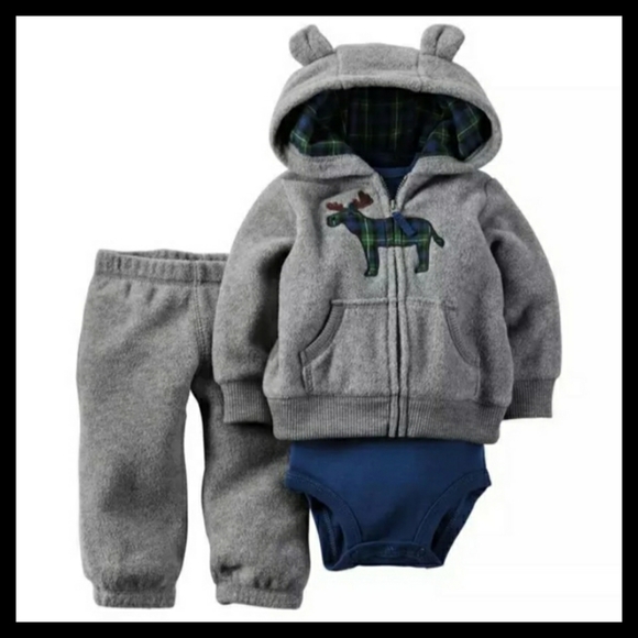 Carter's 6M Blue Moose 3-Piece Jacket & Pants Set